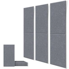 6 Pack Acoustic Panels, Decorative Sound Absorbing Panels, Wall Fel... Fast Ship