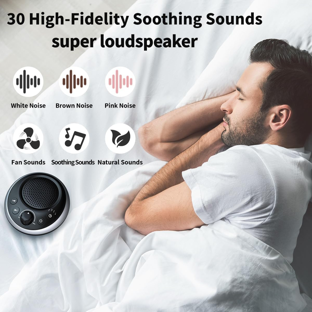 Sound Machine Loud White Noise Machine Nonstop Brown Noise Machine 30 Soothing S