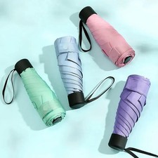 Mini Pocket Compact Umbrella Portable Lightweight UV Sun Rain Travel Folding