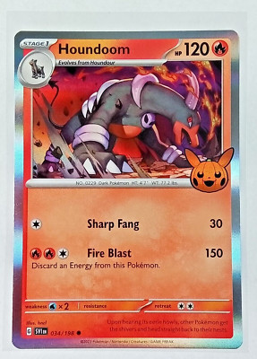 Houndoom 34/198 Trick Or Trade Holo Pokémon Card 2023 | eBay