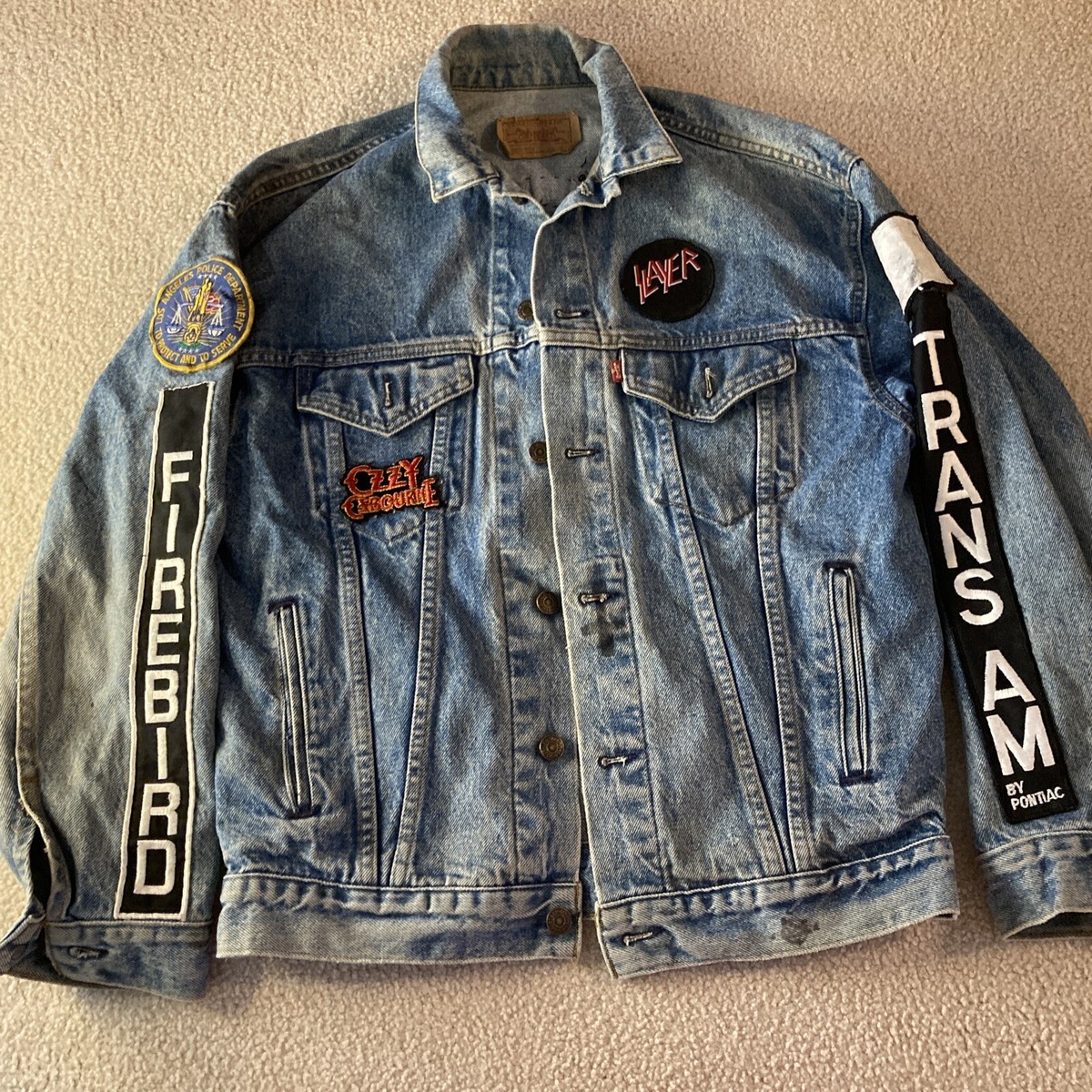 Metallica Levi's Jean Jacket, Size XL Vintage Slayer Ozzy