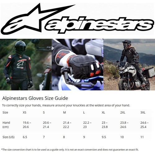 Alpinestars SMX-1 Drystar wasserdichte kurze Leder Motorradhandschuhe schwarz - Bild 3 von 3
