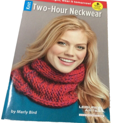 Leisure Arts Two Hour Knit Neckwear Soft Cover Project Book