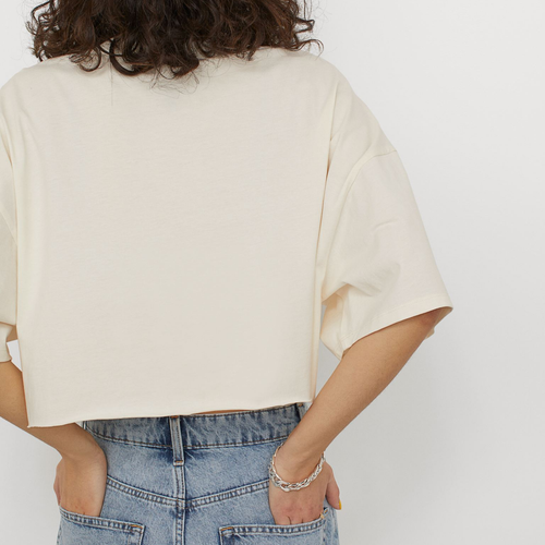 H&M Ramones Tour 1978 cropped t-shirt - Small - ivory crop top punk music Clash - Picture 3 of 7
