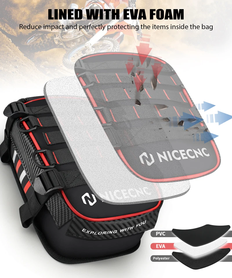 Universal Rear Fender Storage Tool Bag For Honda XR CR CRF XL 250 400 600 650 R Foto 4 de 4