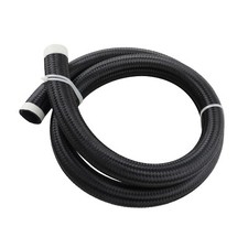 Black An20 20-an 20 Stainless Steel Nylon Braided Fuel Line Oil Hose 5 Feet