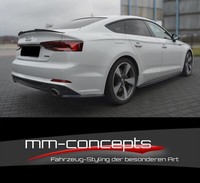Cup Diffusor Seiten AnsäTze Schwarz FüR Audi A5 MK2 F5 S-Line S5 Heckansatz ABS