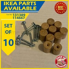 IKEA Holzknauf für Billy Oxberg Türen Eiche Effekt 131389 (114667) 10er Pack