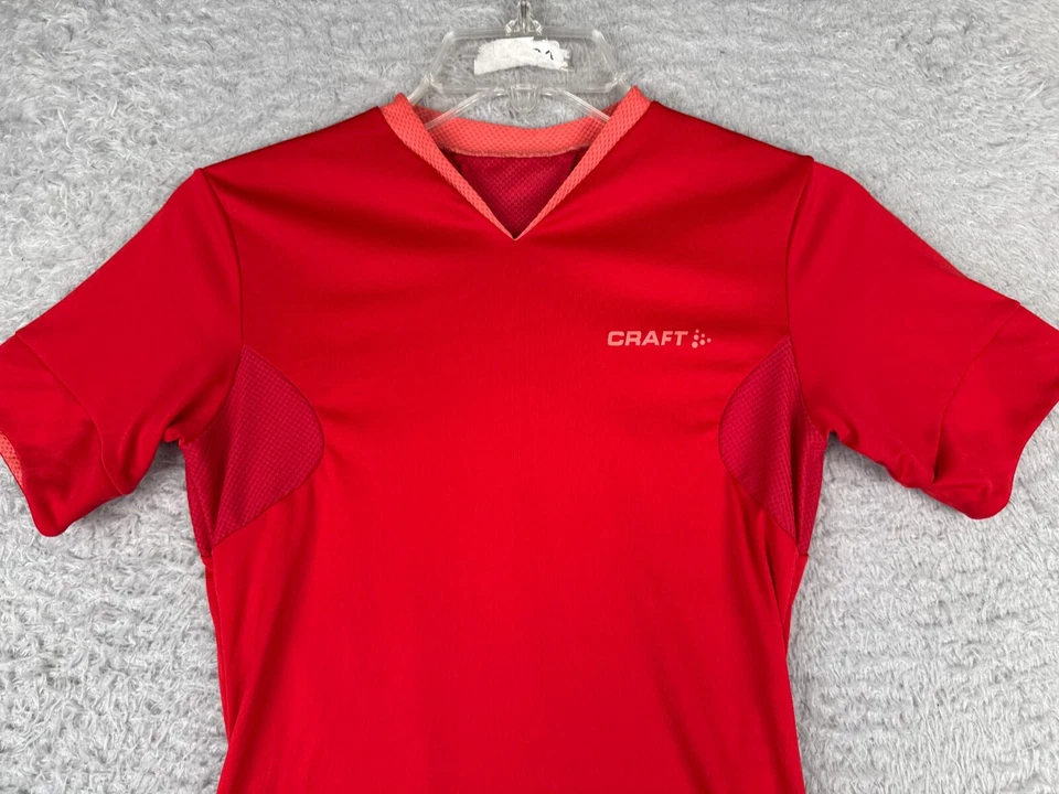 Craft Cycling Jersey Womens Small Short Sleeve L1 Ventilation V-Neck Pockets - Image 4 of 4
