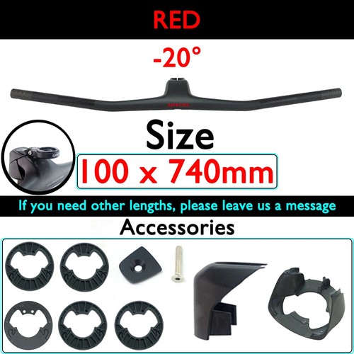 20° Carbon Fiber XC MTB Bicycle Integrated Handlebar Front Computer Stand - Picture 18 of 45