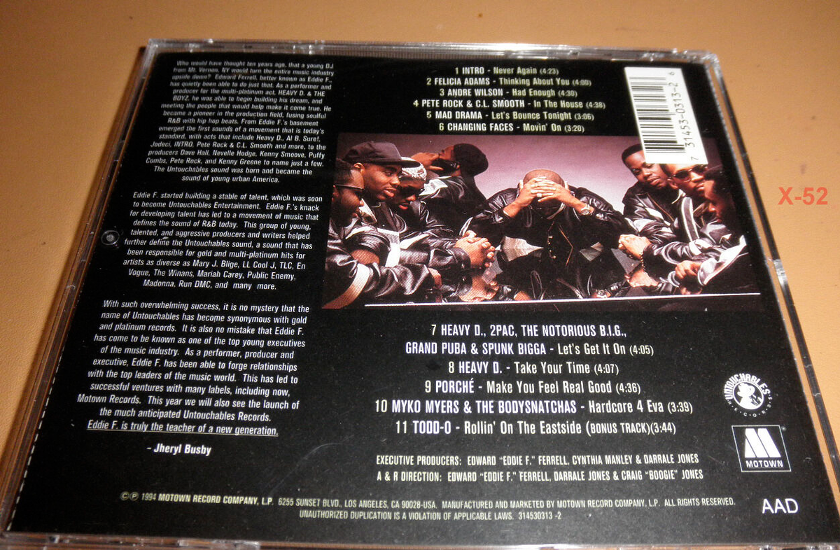 Eddie F and Untouchables CD Lets Get It On 2Pac Tupac Heavy D