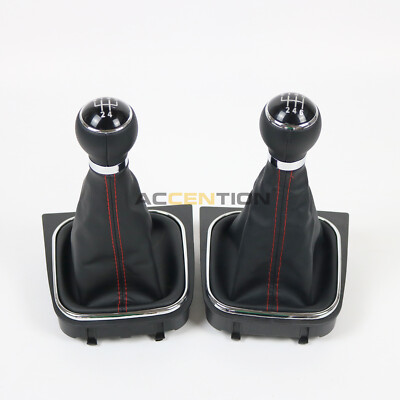 5/6 Speed Gear Shift Knob With Boot For VW Scirocco 2009-2014 EOS 2006-2011