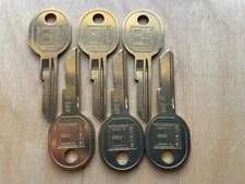 GM B49-b / S1098b Key Blanks. Lot Of Six(6) Blank Brass Keys