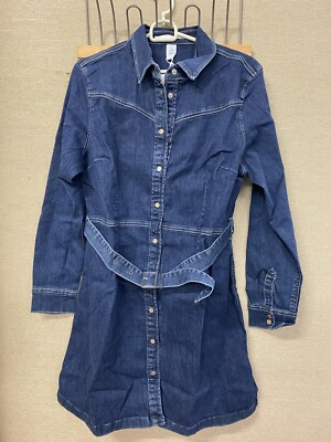 H&M Women Denim Shirt Dress Size 12 | eBay