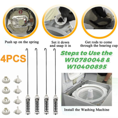 Molla Di Centraggio Vasca Sospensione Lavatrice 4 Pezzi W10400895 Per - Foto 10