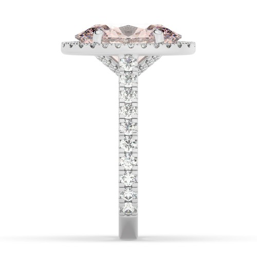 Oval Solitaire 950 Platinum Vivid Pink Engagement Ring,5.15 ct, Labgrown IGI - Picture 17 of 18
