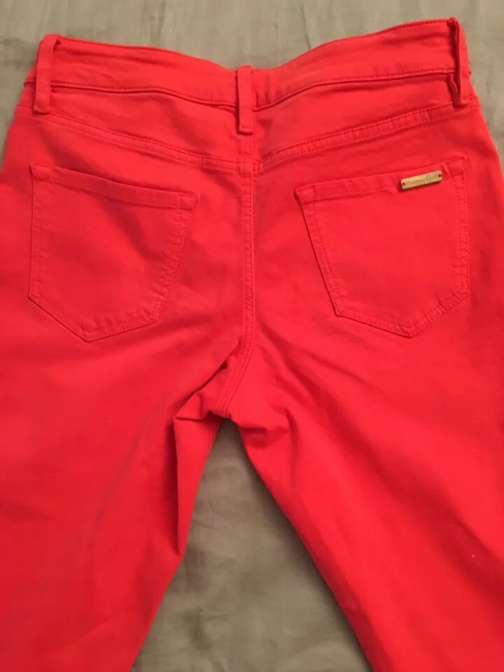 Massimo Dutti Pink Pants Stretch Mid-raise Slim Fit Size 36 US 4 image 6