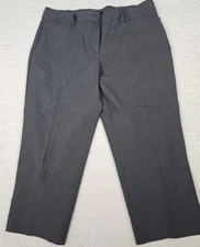 Counterparts Dress Pants Capri Women's Stretch Gray Zipper  Size 14P (32x19)