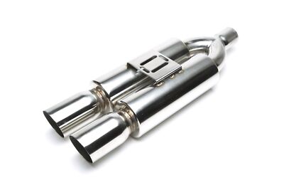 SPORT-AUSPUFF ENDSCHALLDÄMPFER MUFFLER ENDTOPF UNIVERSAL NEU 2x 92 x 87mm