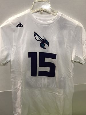 Charlotte Hornets Kemba Walker NBA  #15 Adidas White N&N To-Go T-Shirt, Large