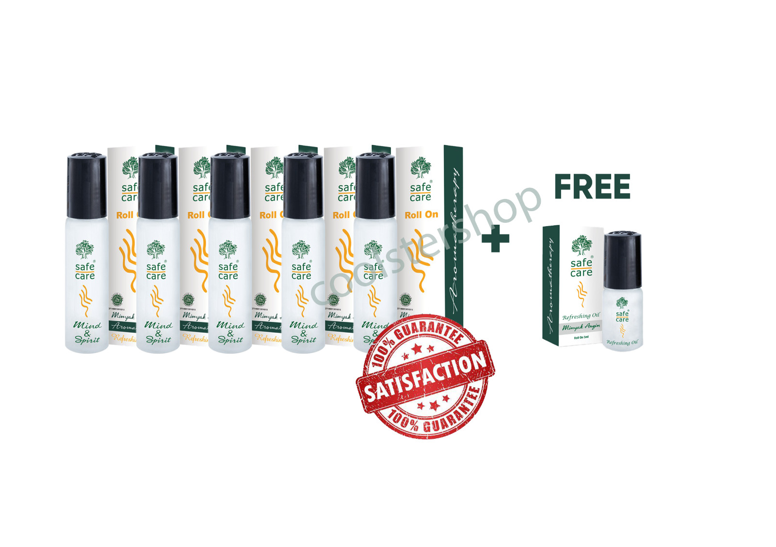 10xOriginal Safecare Aromatherapy Oil Refreshing and Relieves 10ml free 5ml