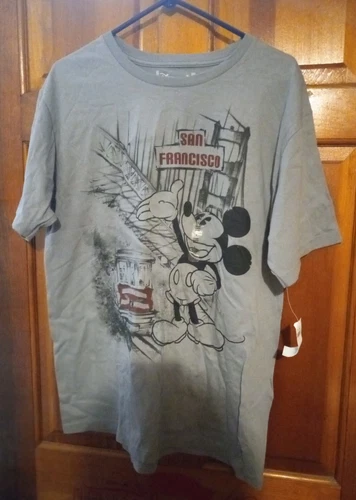 Disney Store San Francisco Organic Cotton T-Shirt Size Large Mickey Mouse New
