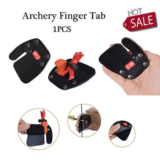 1Pcs Archery Finger Tab Small Right Hand Leather For Recurve Bow Hunting