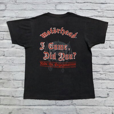 Vintage 1986 Motorhead Orgasmatron Shirt Tour Concert Lemmy