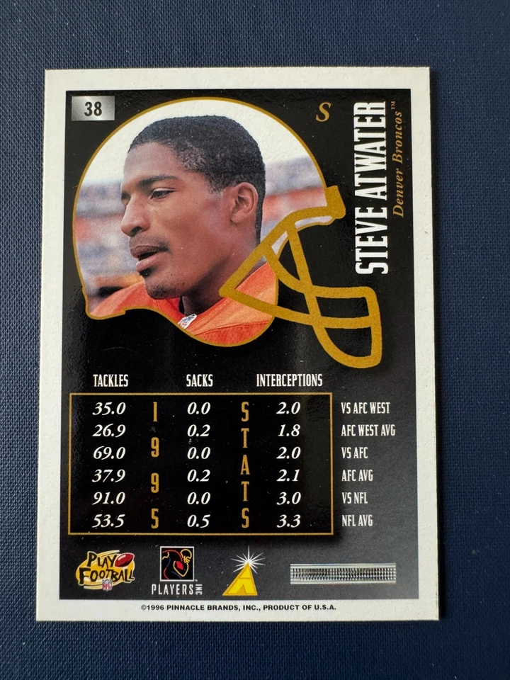 1996 Pinnacle Summit - Steve Atwater #38 - Image 2 of 2
