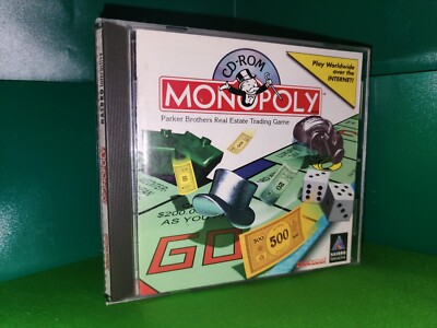 CIB - Monopoly CD-ROM (PC, 1996) Hasbro Interactive Parker Brothers Virgin