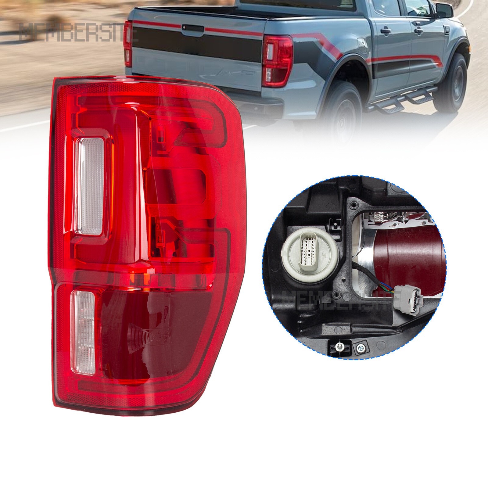 Right LED Rear Tail Light Brake For Ford Ranger 201923 w/Blind Spot