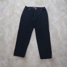 Levi's Classic Relaxed Tapered Jeans Women's 14 Black denim Stretch Pants