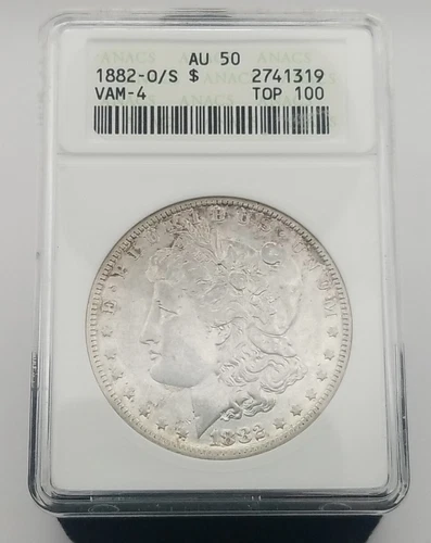 1882-O/S Morgan Dollar ANACS AU50 VAM-4 #3070