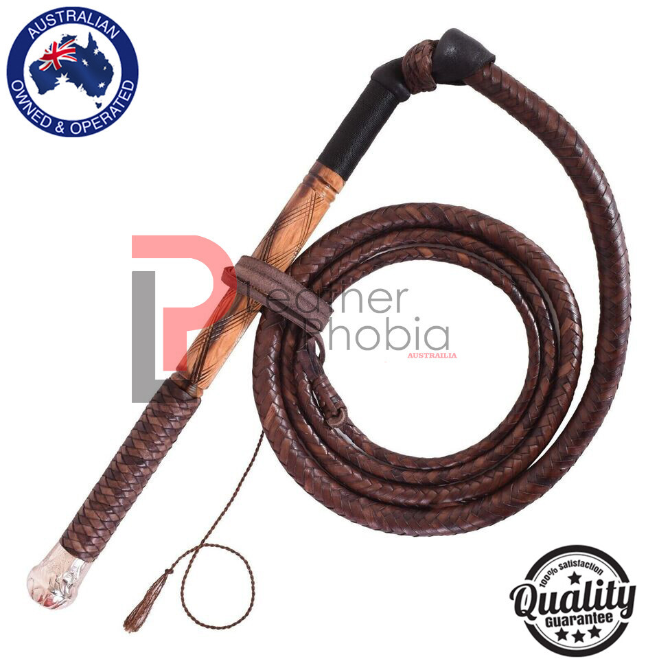 Stock Whip 07 feet long Bull whip Bamboo Wood Handle Stockwhip