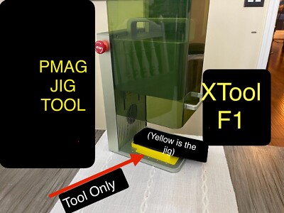 X-Tool F1 Laser Jig - Holds P.M.A.G. For Artwork Engraving. XTool