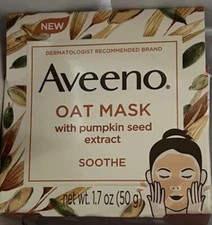 Aveeno Oat Mask W/ Pumpkin Seed Extract Soothe  1.7oz