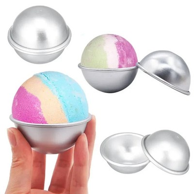 Runde Badekugel Formen Aluminium DIY Werkzeug Halbkreis Kugeln 2er Set