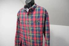 Duluth Trading Co. Flannel Camp Shirt Relaxed Fit Plaid Mens Sz 3XLT 3XL TALL