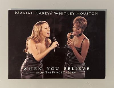 Mariah Carey Whitney Houston When You Believe UK promotional Postcard