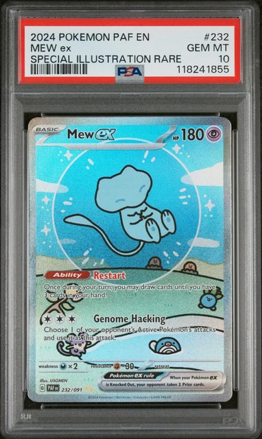 2024 POKEMON PAF EN-PALDEAN FATES SPECIAL ILLUSTRATION RARE #232 MEW EX PSA 10