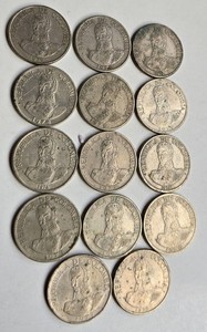 Colombia 1 One Peso  Lot of 14 various date.