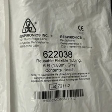 Respironics 622038 6ft Reusable Flexible Tubing Grey NEW Sealed
