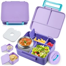 Bento Lunch Box for Kids with 8oz Soup Thermo Leak-Proof Lunch Food Container...