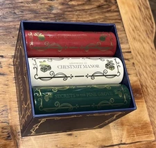 Barnes & Noble Candle Library Book Candles Set Of 3 Unused
