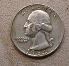 1954-D Washington Quarter Silver Coin