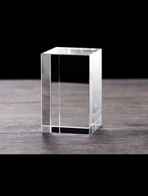 K9 Crystal Blank 40x40x60mm Clear Rectangle Block for 3D Laser Engraving 