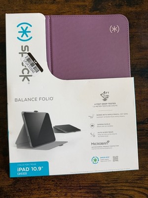 Speck Balance Folio Case for iPad 10.9'' (2022)   Microban, Orchid / Purple, New