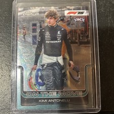 2025 Topps Chrome Formula 1 - F1 On The Move Andrea Kimi Antonelli #185 (RC)
