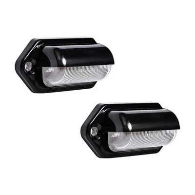 True Mods 2pc Black Boat Trailer LED License Plate Lights [DOT 2 Pack, 