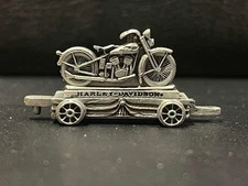 HARLEY PEWTER MINI TRAIN 2004 RETRO BIKE BOXCAR 96882-05V #1504/2500 NEW IN BOX